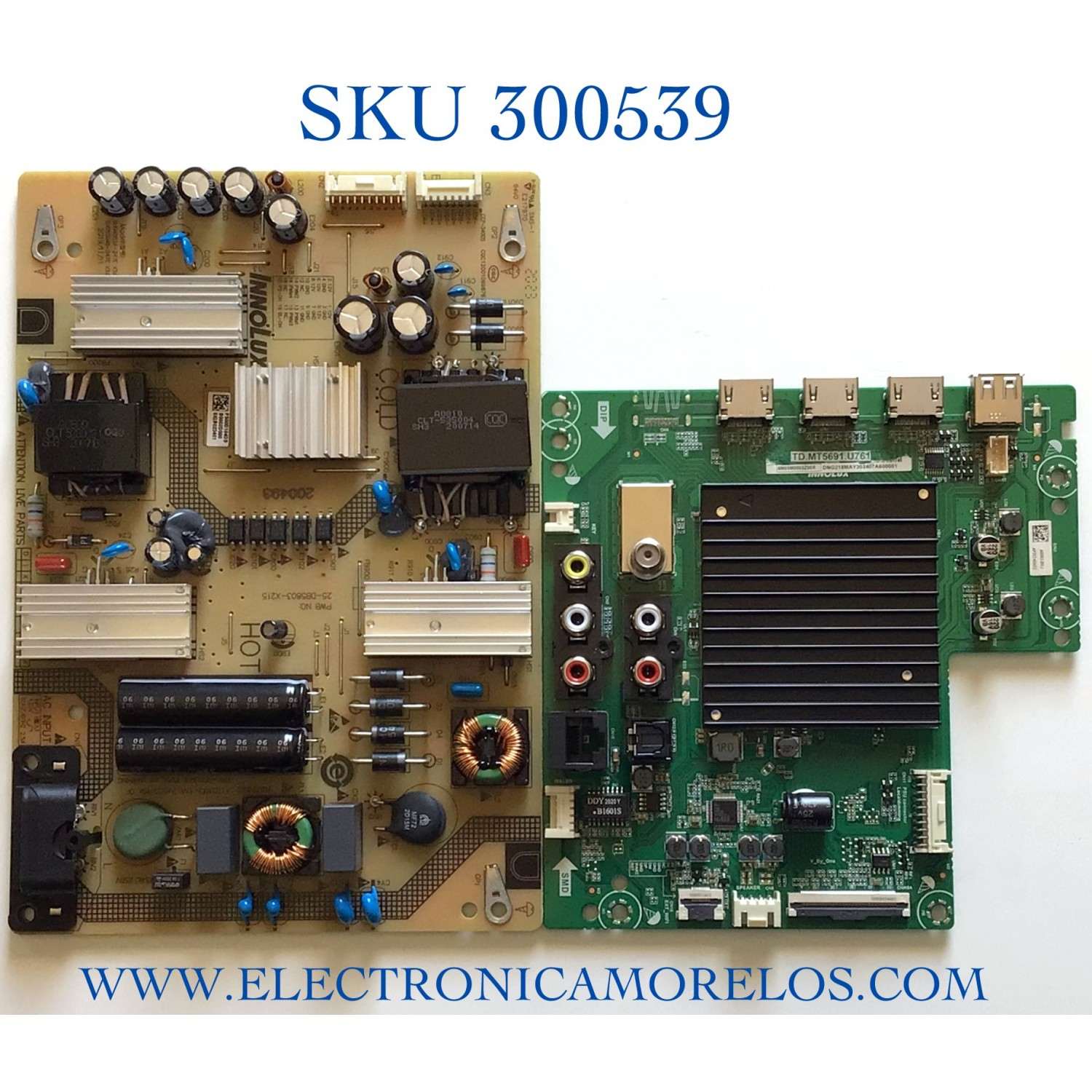 KIT DE TARJETAS PARA TV VIZIO 4K SMART TV / NUMERO DE PARTE MAIN 6M03M0003Z00R / TD.MT5691.U761 / A0003J00J / 2605K20A0 / FUENTE P500D104DB / 25-DB5803-X215 / SHG5004B-247E / CQC12001069876 / PANEL V500DJ6-D03 REV.CB / MODELO V505-H19 / V505-H9 LIAIZB